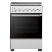 MIDEA GAZINIERE 4 FEUX 60*60 NOIR ECONOMIE 35% FOUR - INOX - 24TMG4G081-B