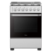 MIDEA GAZINIERE 4 FEUX 60*60 NOIR ECONOMIE 35% FOUR - INOX - 24TMG4G081-B