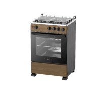 MIDEA GAZINIERE 4 FEUX WOOD-BOIS 60*60 XPRESS GRIL - 24TMG4G081-WD