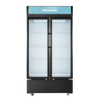 HISENSE REFROIDISSEUR VERTICAL DEUX PORTES 692 LT - VITRE-CONTOUR NOIR - FL-81WC