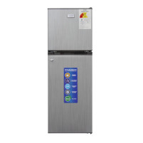 NASCO REFRIGERATEUR DEUX PORTES 138LT NET R600A GRIS ECONOMIE D'ENERGIE- NASF2-258-LM
