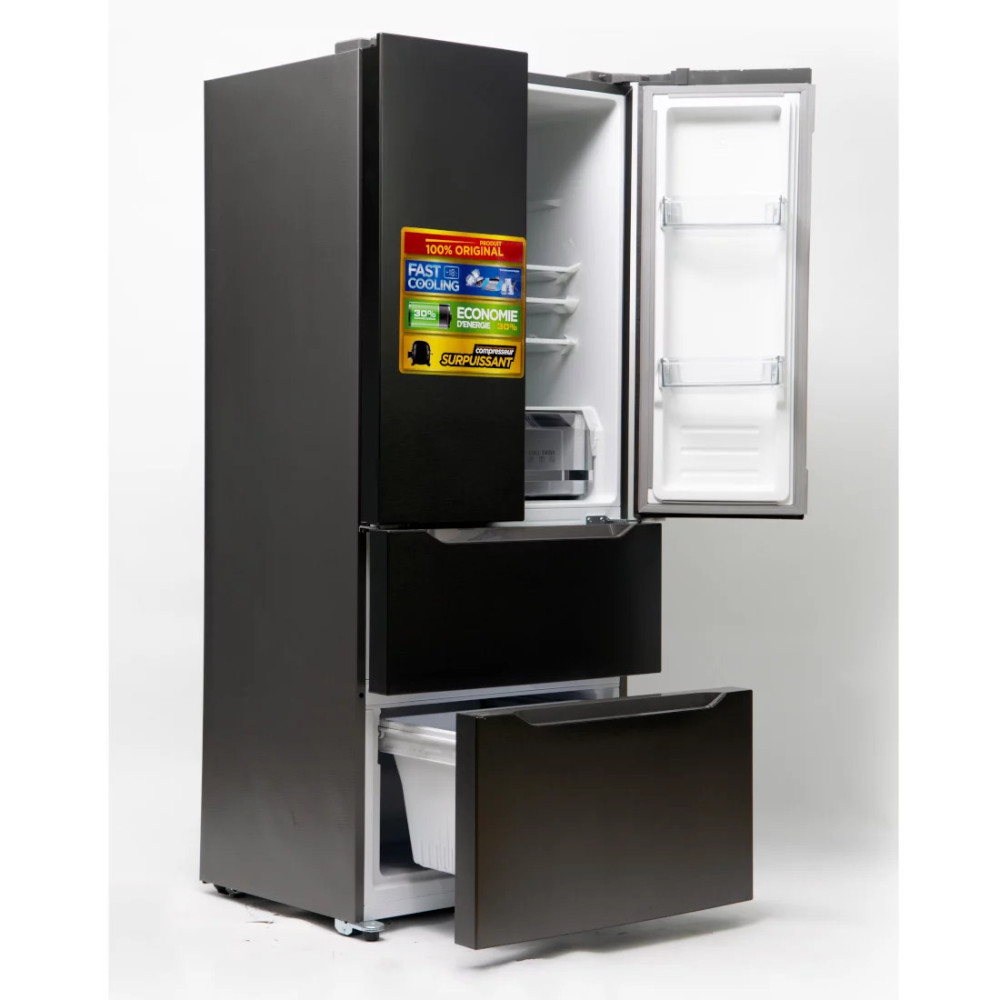 NASCO REFRIGERATEUR DEUX PORTES ET DEUX TIROIRS- 424 LIT -  SNASF2-66-1FF