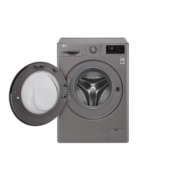 Lave-linge à chargement frontal (lavage uniquement), Capacité de charge : 8 kg, Argent, Moteur Inverter Direct Drive, 6 Mouvem