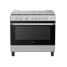 MIDEA GAZINIERE 5 FEUX BRUELUR INFRAROUGE 90*60 XPRESS GRIL AUTOMATIQUE - INOX-VITRE - 36LMG5G080RC