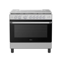 MIDEA GAZINIERE 5 FEUX BRUELUR INFRAROUGE 90*60 XPRESS GRIL AUTOMATIQUE - INOX-VITRE - 36LMG5G080RC