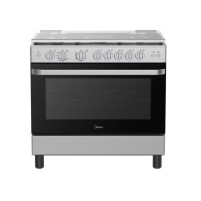 MIDEA GAZINIERE 5 FEUX 90*60 INOX-VITRE - 10% PLUS EFFICACE - 36LMG5G080V