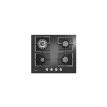 MIDEA PLAQUE DE CUISSON NOIR – 4 FEUX – ALLUMAGE ELECTRIQUE – GAZ_60G40ME007-GFT