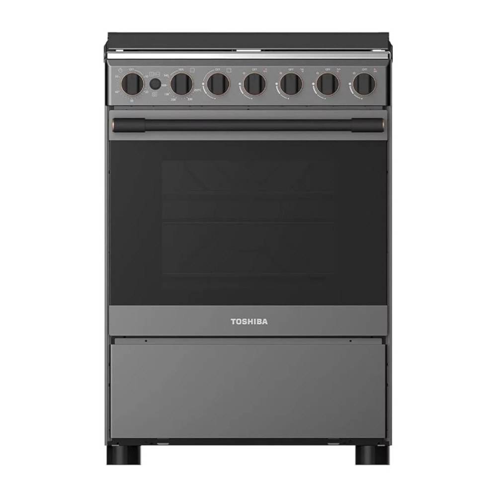 TOSHIBA GAZINIERE 4 FEUX GRIS-NOIR ALLUMAGE AUTO- TBA-24BMG4G089KS