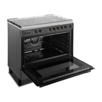 TOSHIBA GAZINIERE 5 FEUX GRIS-NOIR ALLUMAGE AUTO- TBA-36LMG5G089KS