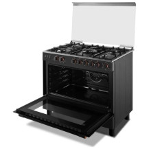 TOSHIBA GAZINIERE 5 FEUX GRIS-NOIR ALLUMAGE AUTO- TBA-36LMG5G089KS