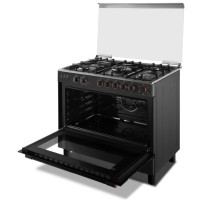 TOSHIBA GAZINIERE 5 FEUX GRIS-NOIR ALLUMAGE AUTO- TBA-36LMG5G089KS