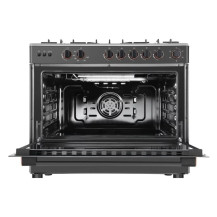 TOSHIBA GAZINIERE 5 FEUX GRIS-NOIR ALLUMAGE AUTO- TBA-36LMG5G089KS