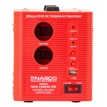 NASCO STABILISATEUR AUTOMATIQUE 1500VA COMPTEUR DIGITAL - NAS-1500VA-RR
