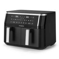 NASCO DOUBLE FRITEUSE A AIR NOIR 9LT (4.5+4.5) ECRAN DIGITAL - AFT1000-GS