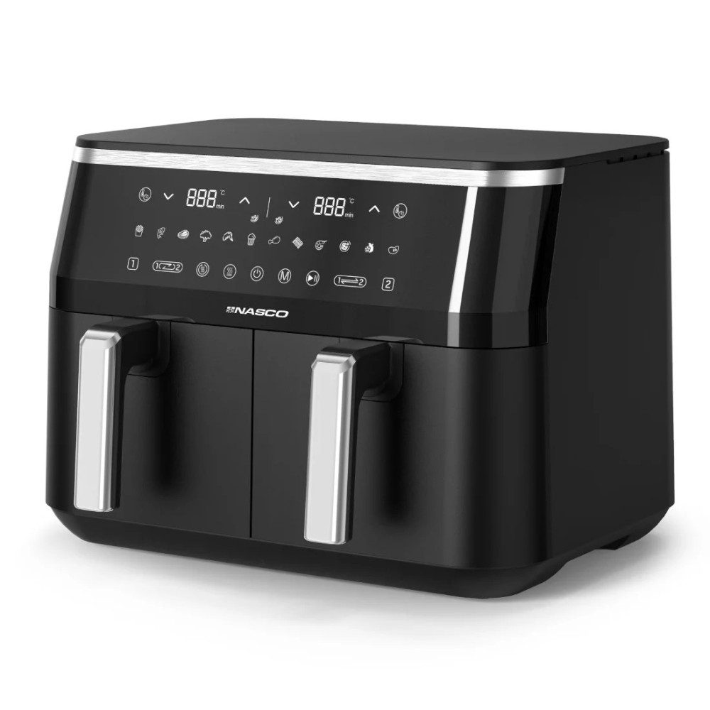NASCO DOUBLE FRITEUSE A AIR NOIR 9LT (4.5+4.5) ECRAN DIGITAL - AFT1000-GS