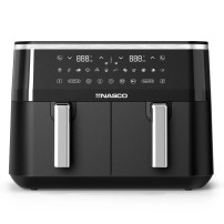 NASCO DOUBLE FRITEUSE A AIR NOIR 9LT (4.5+4.5) ECRAN DIGITAL - AFT1000-GS