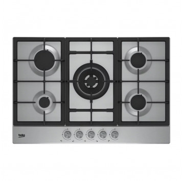 BEKO PLAQUE DE CUISSON ENCASTRABLE 5 BRULEURS A GAZ - HIAW75225SL