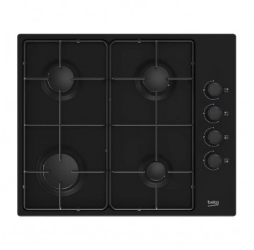 BEKO TABLE DE CUISSON ENCASTRABLE NOIR - 4 BRULEURS A GAZ - HIGG64123SBL