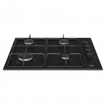 BEKO TABLE DE CUISSON ENCASTRABLE NOIR - 4 BRULEURS A GAZ - HIGG64123SBL