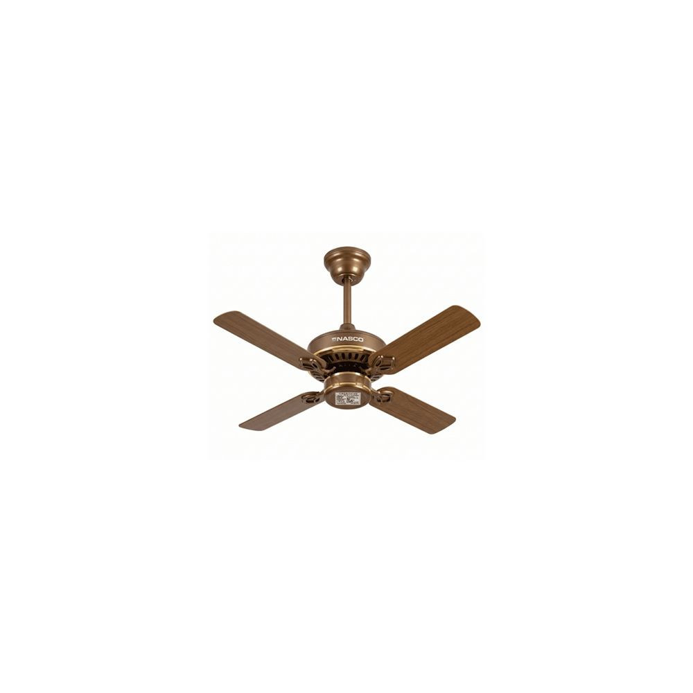 Nasco Ventilateur Plafonnier - Ck24-02N - 24'' - 60W - Marron-Dore - 4 Helices