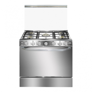 GAZINIERE 5 FEUX DOUBLE FOUR- 90 X 60 CM- INOX SMART TECHNOLOGY