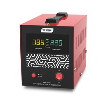 SMART TECHNOLOGY STABILISATEUR AVR-1000 - 1000 VA - ROUGE - 7 JOURS DE GARANTIE SMART TECHNOLOGY