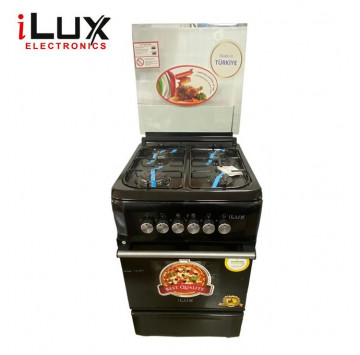 Ilux Cuisinière - Gaz 4 Feux LXG-50CB - Inox - Garantie 6 Mois-SANS FERMITURE