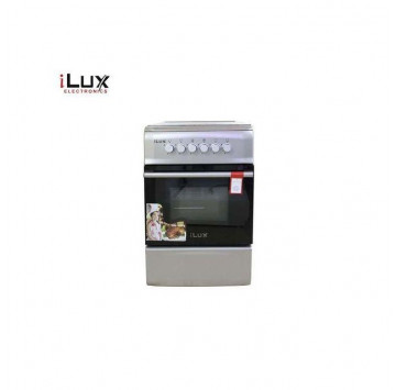 Ilux Cuisinière - Gaz 4 Feux 5055 - Inox - Garantie 6 Mois