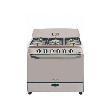 Ilux Cuisinière à Gaz - 5 Feux - LXG-75SS - Inox