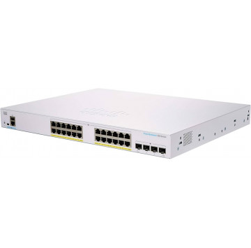 Cisco CBS350-24P-4G-EU Managed 24-port GE, PoE+ 195W, 4x1G SFP