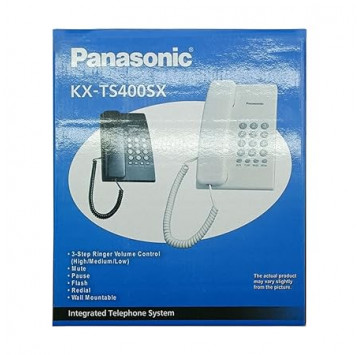 Système téléphonique filaire intégré Panasonic KX-TS400SX, noir