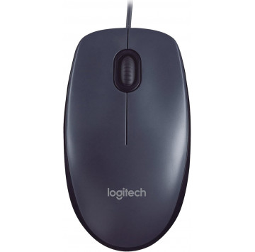 Logitech M90 Souris Filaire USB, Suivi Optique 1000 PPP, Ambidextre, Compatible avec PC/Mac/Portable - Noir