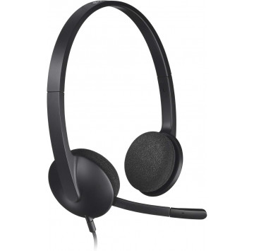 Logitech Casque USB H340, Stéréo, Casque USB pour Windows et Mac - Noir