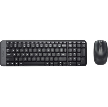 Logitech MK220 Combo Clavier Souris sans Fil pour Windows, 2,4 GHz avec Récepteur USB Unifying, Souris , Batterie Longue Durée