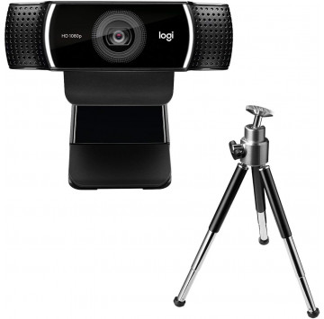 Logitech C922 Pro Stream Webcam, Ultrarapide HD 1080p/30ips/HD 720p/60ims, Audio Stéréo, Correction HD, Mise au Point Automati