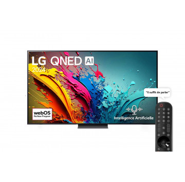 LG Smart TV LG QNED QNED86 4K, 55 pouces, Télécommande Magique IA HDR10 webOS24 2024