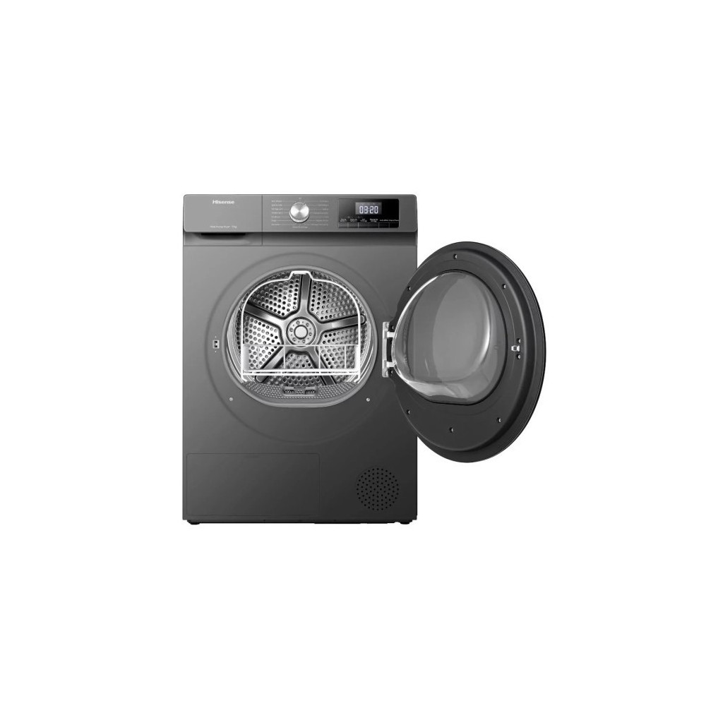 HISENSE SECHE LINGE 9KG POMPE À CHALEUR TITANIUM GREY- DHQA902UT