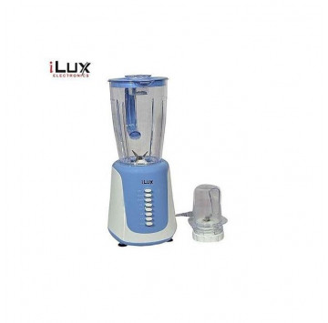 Ilux Blender & Gringer LX-328 - 2 En 1 - 2 Vitesses - 300W - Blanc/Bleu