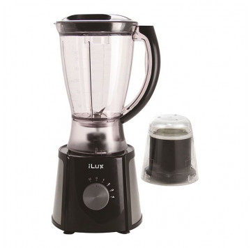 Ilux Blender & Grinder - 2 En 1- LX-315 - Bol 1.5 L - Noir