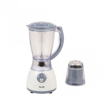 Ilux Blender & Grinder LX-313 - 2 En 1 - 1.5 L - 4 Vitesses - Blanc