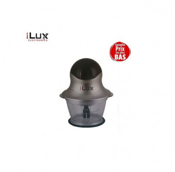 Ilux Hachoir LX-823BS - 0.6 L - 200 W - Gris