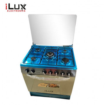 Ilux Cuisinière à Gaz - 5 Feux - LXG-75SS - Inox