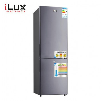 Ilux Réfrigérateur Combiné ILCB340 - Economique - 280 L - Gris - 6 Mois Garantie