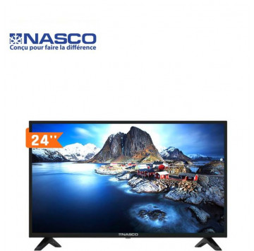 Nasco SLIM TV LED 24'' - Analogique - 2 HDMI- 2 USB - NAS-B24FB-A