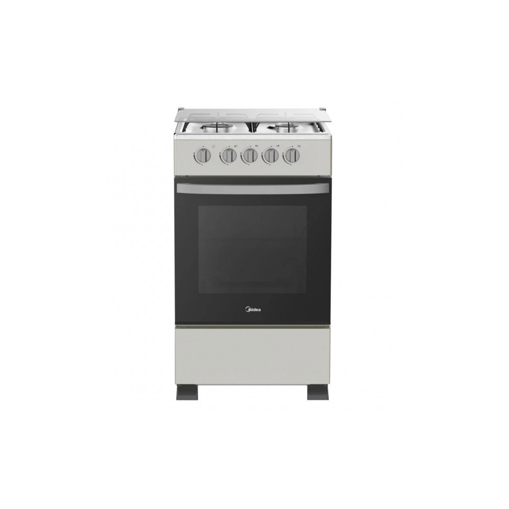 MIDEA GAZINIERE 4 FEUX COUVERTURE VITRE- NOIR-GRIS - SP5055T082-BG