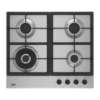 BEKO TABLE DE CUISSON ENCASTRABLE 60CM 4 BRULEURS A GAZ - HIAW64225SX