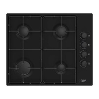 TABLE DE CUISSON ENCASTRABLE NOIR - 4 BRULEURS A GAZ - HIGG64123SBL